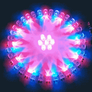 Multi colour (rgb) round solar deck light
